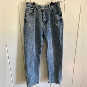 High Waisted Vintage Color Mom Jeans
